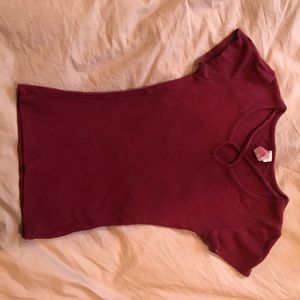 Fitted cross neck shirt